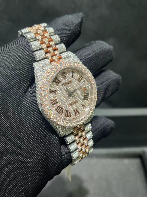 VVS moissanite Honeycomb Set icedout Luxury Hip Hop bingbing personalized watch - Image 2