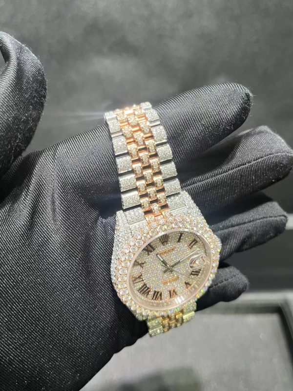 VVS moissanite Honeycomb Set icedout Luxury Hip Hop bingbing personalized watch - Image 5