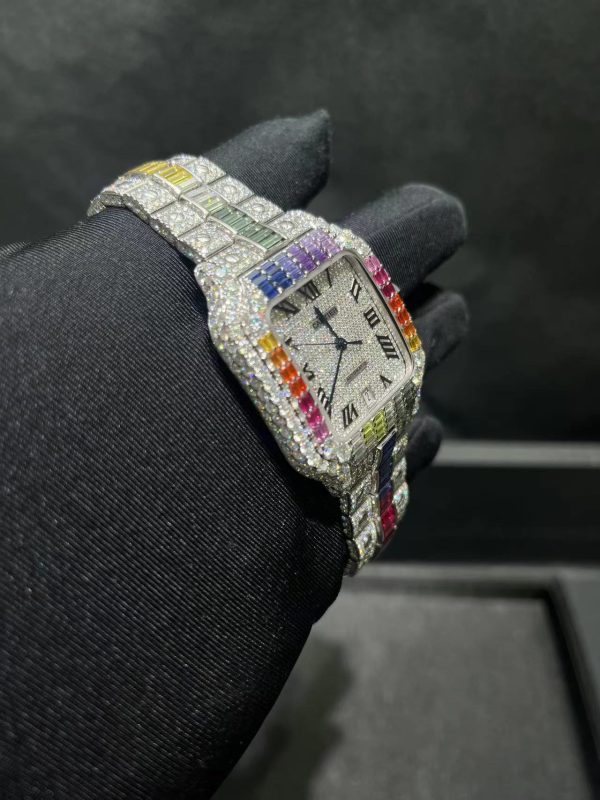 VVS moissanite Honeycomb Set icedout Luxury Hip Hop bingbing personalized watch - Image 2