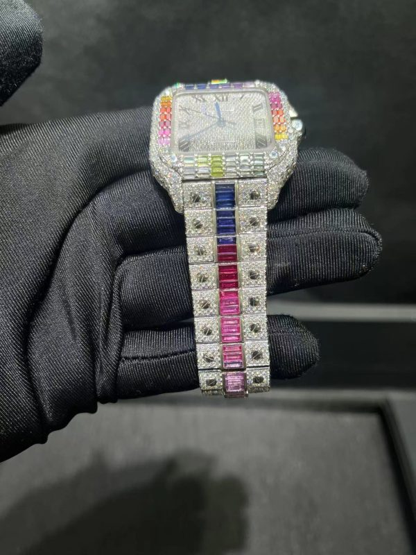 VVS moissanite Honeycomb Set icedout Luxury Hip Hop bingbing personalized watch - Image 4