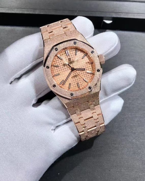 18k gold custom watch