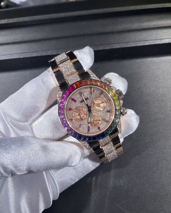 18k gold custom watch