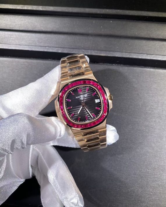 18k gold custom watch