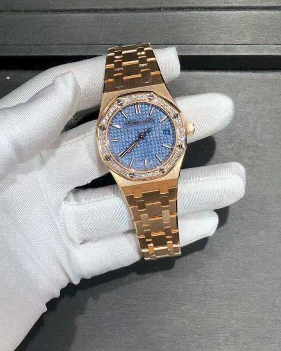 Audemars Piguet Royal Oak 34mm 18k Gold Diamond Watch